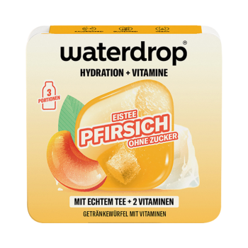 waterdrop Microdrink Hydration & Vitamine, Pfirsich, Brausewürfel, 6,3g Produktbild, Vorderseite der Verpackung